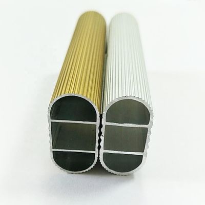 Anodized Silver Gold Aluminum Extruded Profile For Clothes Hanger