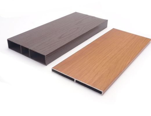 Wood Grain Color 6M Desk Square Tube Furniture Aluminum Profiles