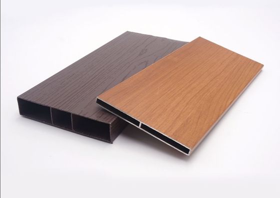 Wood Grain Color 6M Desk Square Tube Furniture Aluminum Profiles