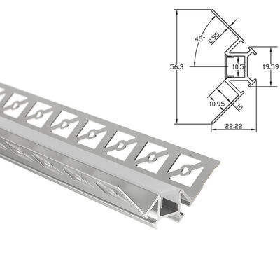 LED Light Bar Diffuser Cover Anodized General Aluminum Frame Extrusions