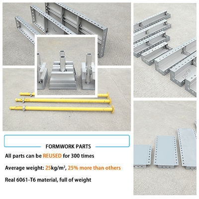 4mm 25KG/SQM Heavy Duty Building Aluminum Formwork Profiles